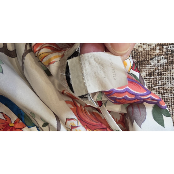 Natori White Floral Satin Robe & Slip Dress Set Women’s Small 2-Piece Lounge - Picture 10 of 11